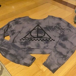 Girls Vans Harry Potter crop top purple & black. Size small Excellent condition